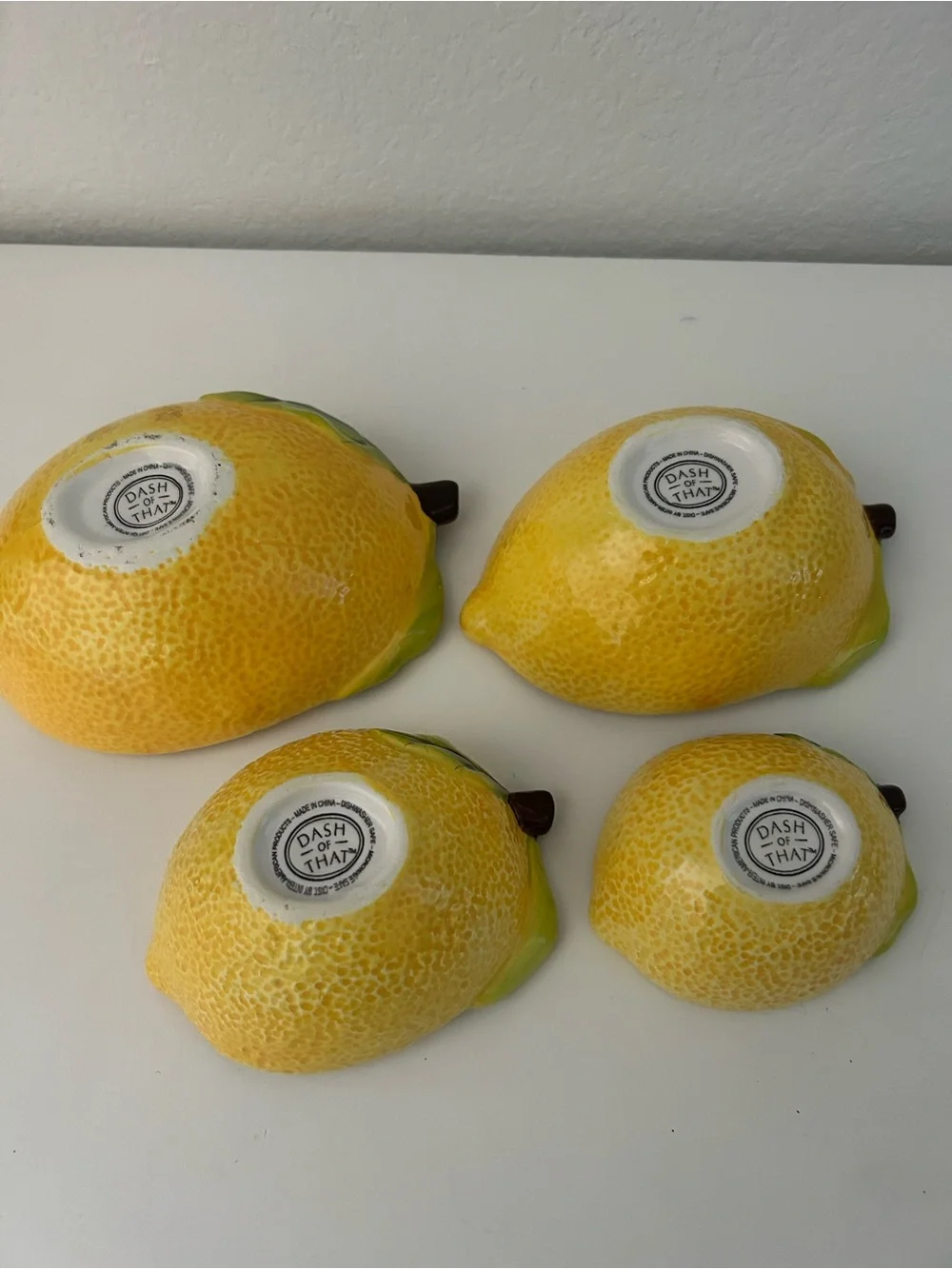Dash of That Ceramic Lemon Measuring Cup Set Cottagecore Whimsy